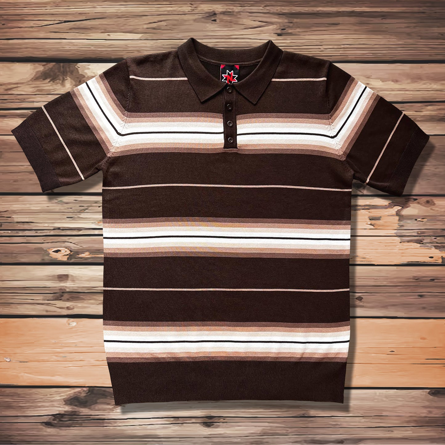 Brown (Cuahutli Brown) Cholo Polo Sport Shirt
