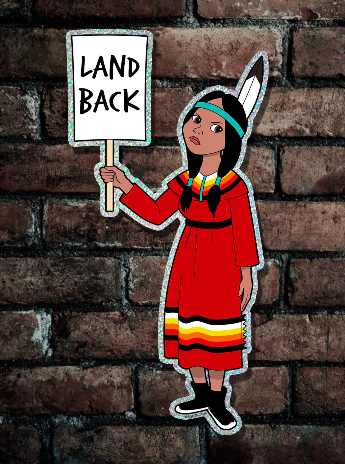 TigerLily's Land Back Glitter Sticker