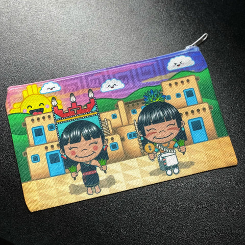 Kawaii Pueblo Corn Dance Couple Coin Bag