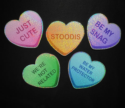 Nsrgnts Sweet-Heart Set 4 Glitter Stickers (Stoodis)