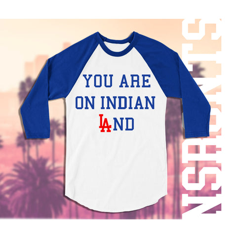 You Are On Indian LAnd Baseball Tee