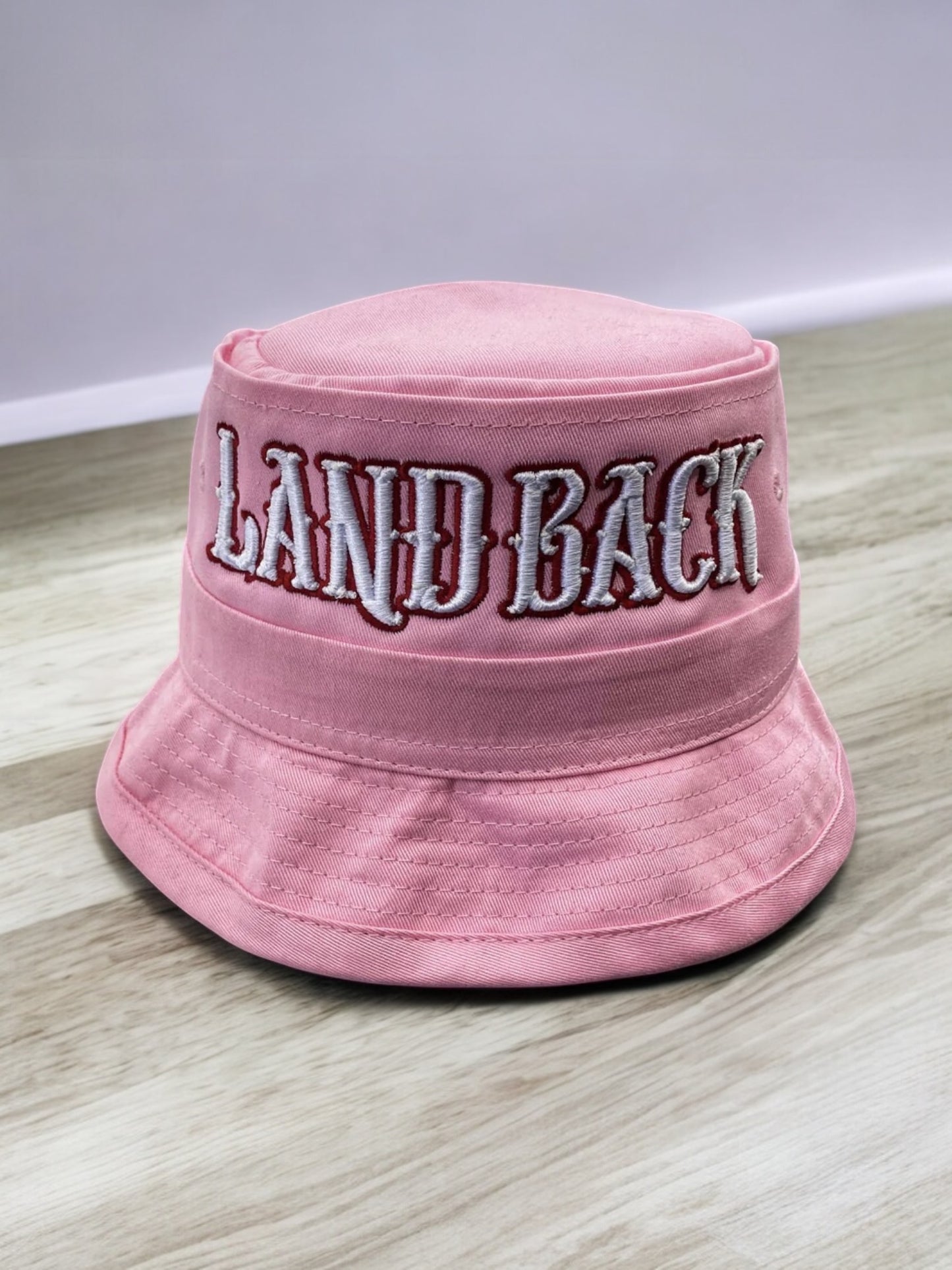 #LANDBACK Bucket Hat (Baby Pink)