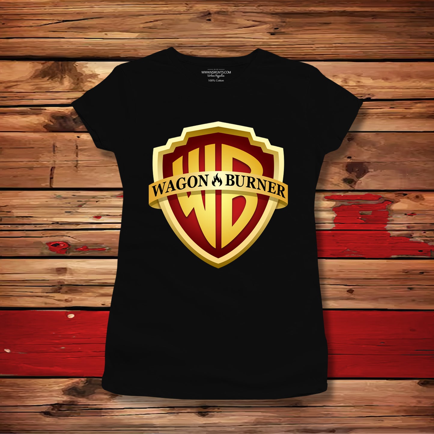 Wagon Burner T-shirt (Womens Fitted)