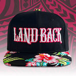 IsLandBack SnapBack (Black & Floral Print)RED