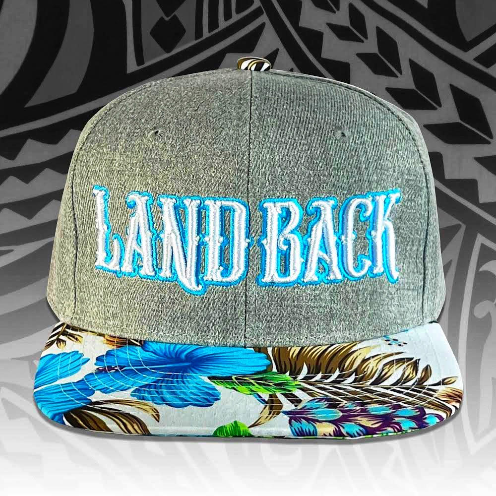 IsLandBack SnapBack (Grey & Floral Print)TURQUOISE