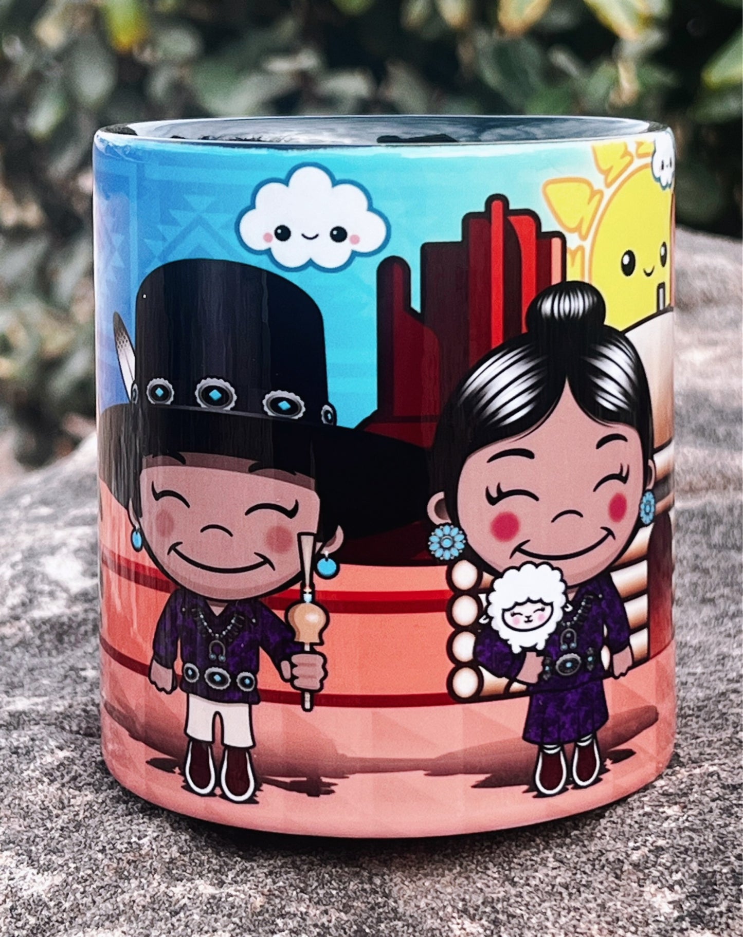 Kawaii Diné Couple Mug