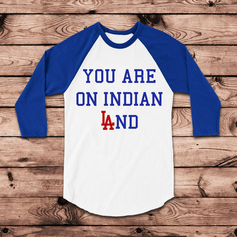 You Are On Indian LAnd Baseball Tee