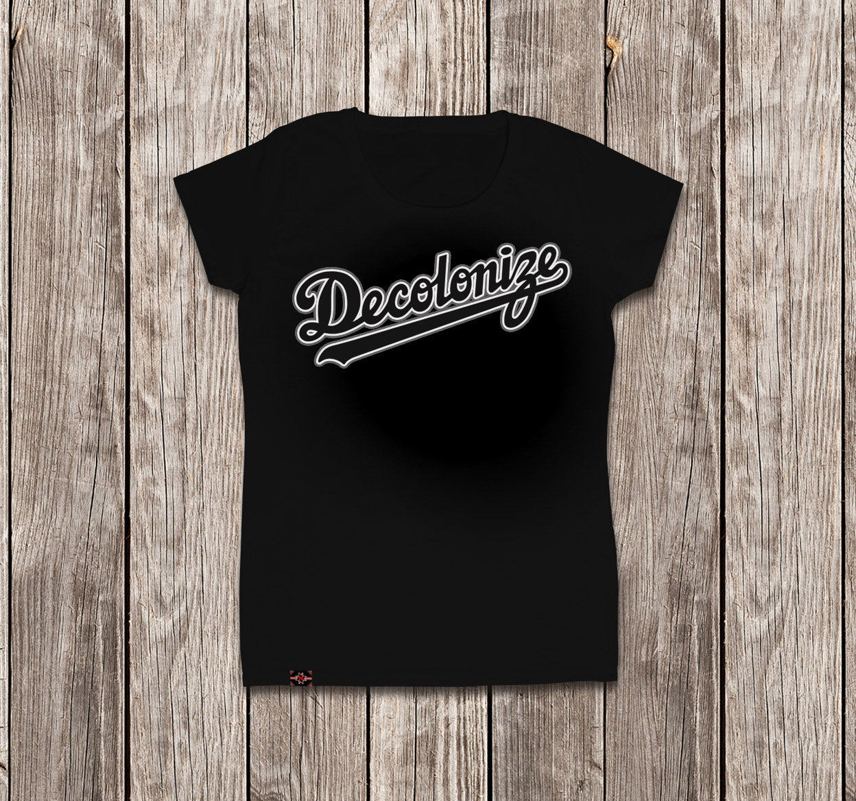 Decolonize Script Women's T-Shirt (Fitted Cut)