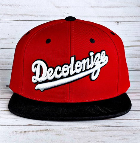 Decolonize 2-Tone  SnapBack Hat (Red & Black)